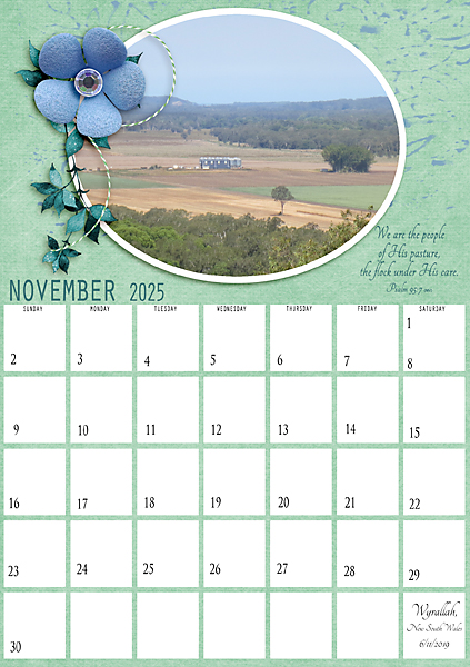 November 2025 Calendar page