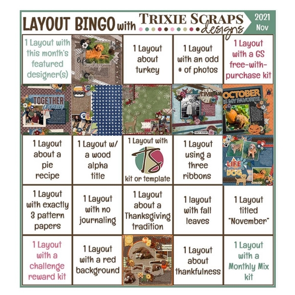 November Bingo Card