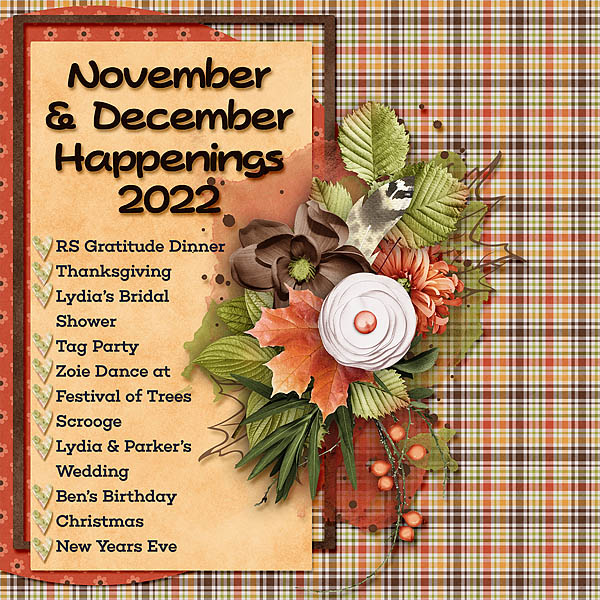 November + December Happenings