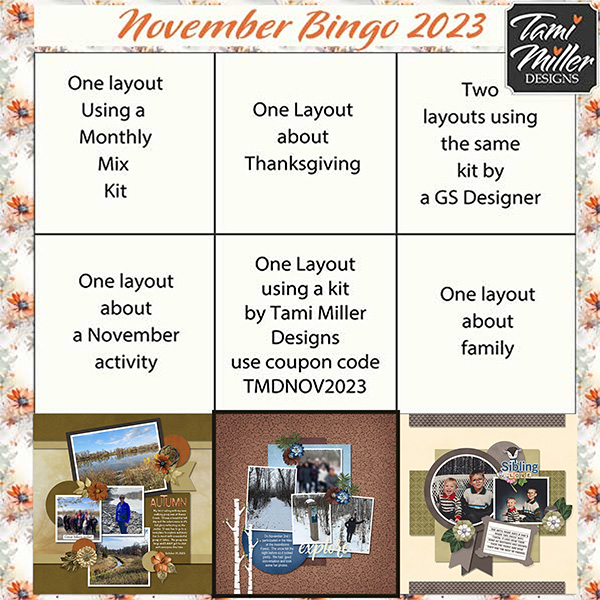 November Layout BINGO 2023