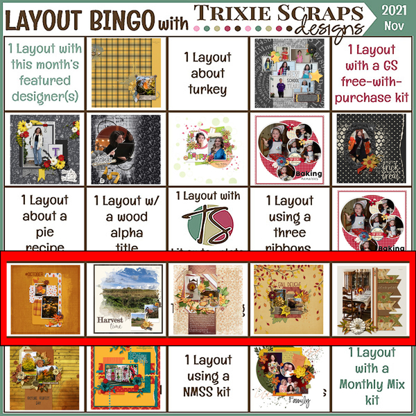 November Layout Bingo