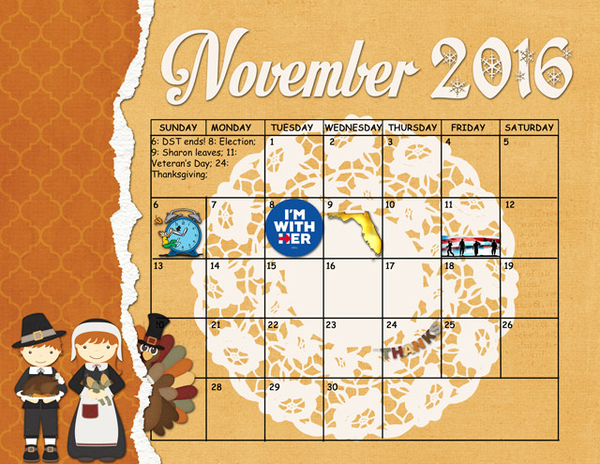 November Sum Up Calendar