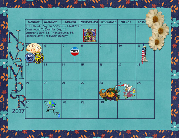 November Sum-Up Calendar
