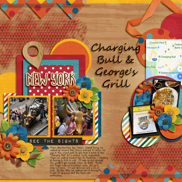NYC Charging Bull + Georges Grill 072019