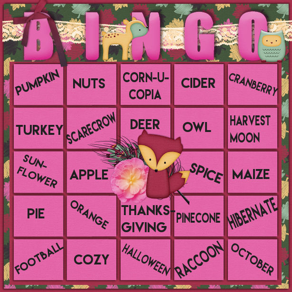 Oct 2016 Bingo