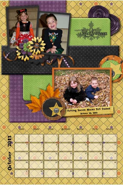 October calendar page