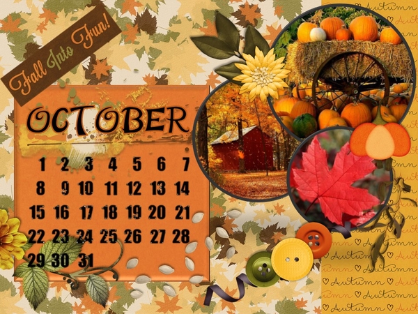 October Calendar - September 2017 Desktop Challenge