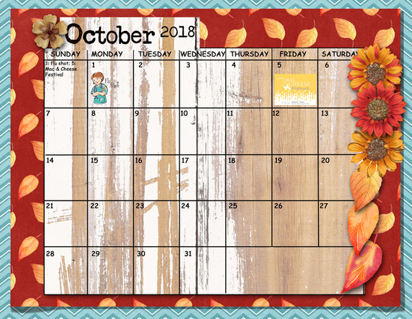 October Sum-Up Calendar