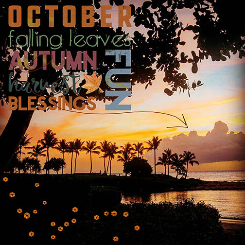 October sunset