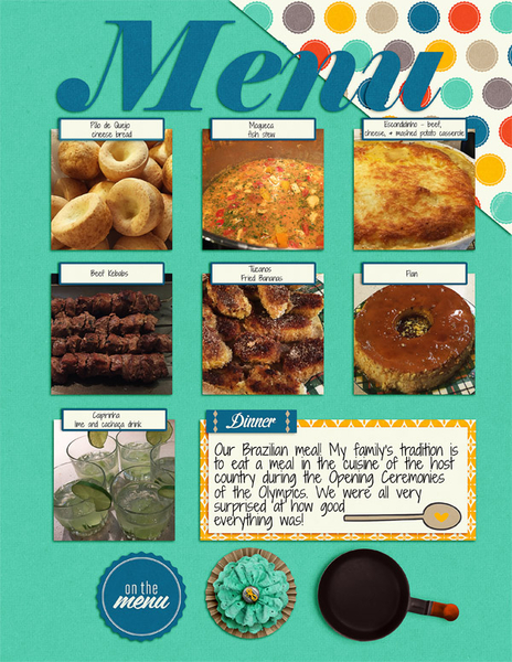 Olympic Opening Ceremony Dinner Menu