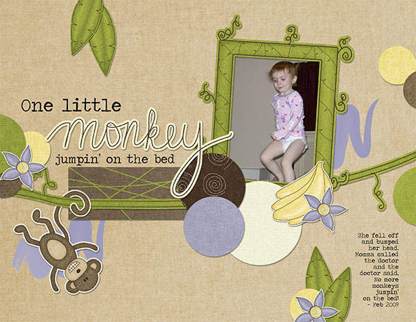 One Little Monkey Jumpin on the Bed