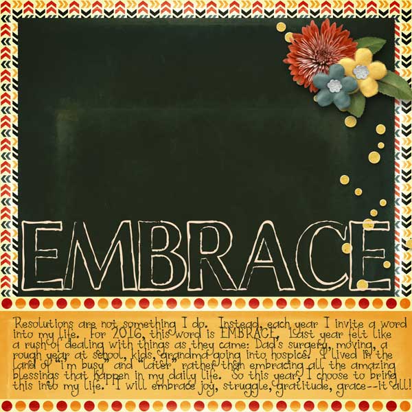 One Little Word 2016: Embrace