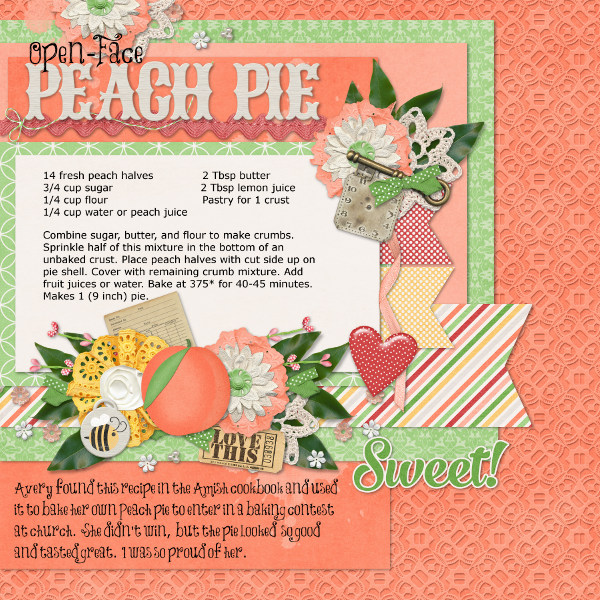 Open - Face Peach Pie