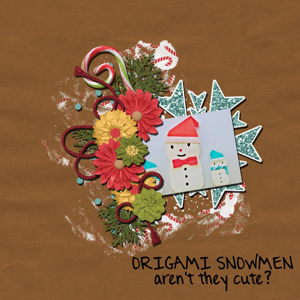 Origami snowmen