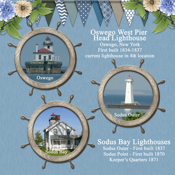 Oswego and Sodus Bay Lighthouses, NY