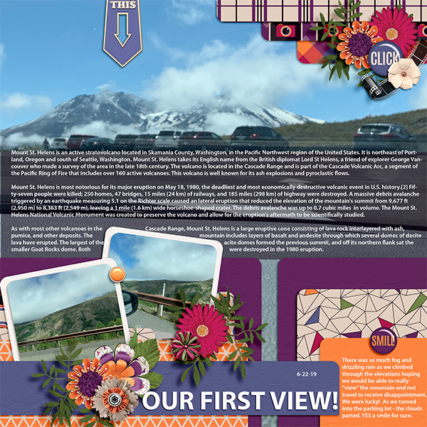 Our First View- Mount St. Helens