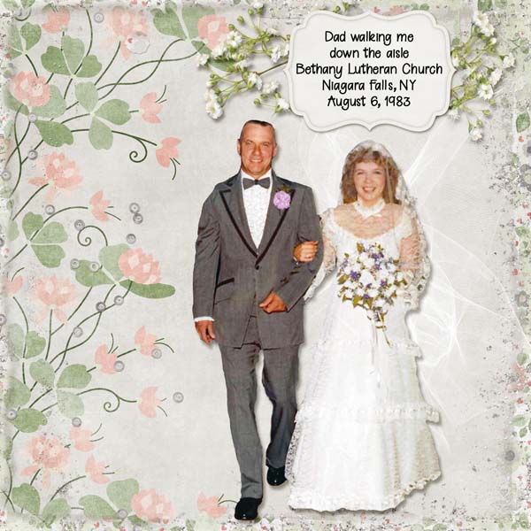 Our wedding day -Me and dad