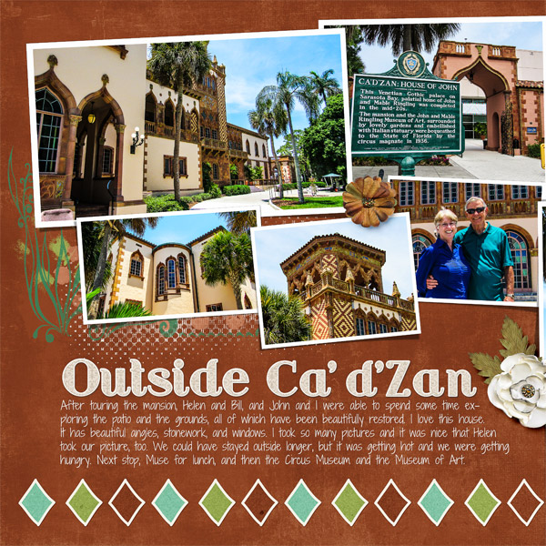 Outside Ca' D'Zan, left side
