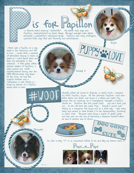 P is for Papillon