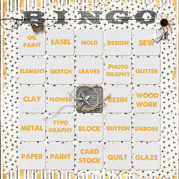 PageFrocks Bingo Card