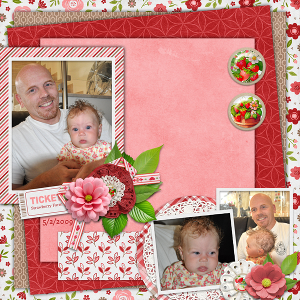 Paint chips Strawberry Field Quick Page from designs by Connie Prince
