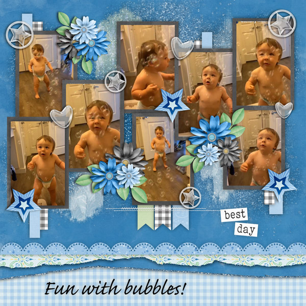Painted Photo Clusters Temp #2-Miss Fish, Happy Life-Lindsay Jane