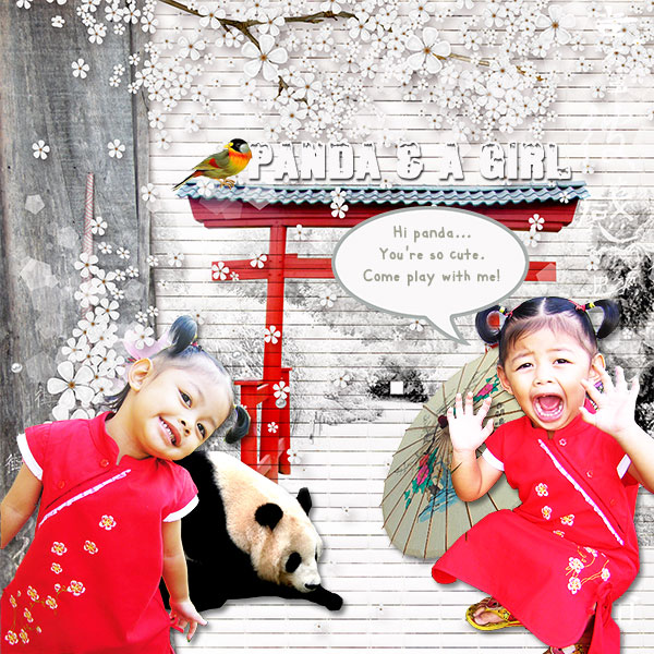 Panda and a Girl