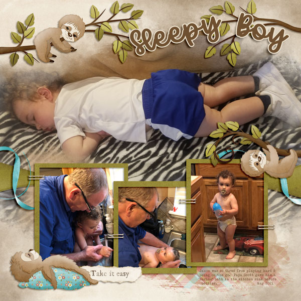 Papa Scott giving Jaxon a 'Marine' bath 5.20-22.2021