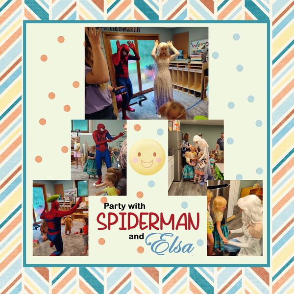 Party with Spiderman and Elsa