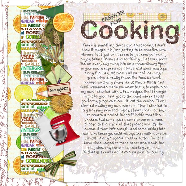 Passion For Cooking