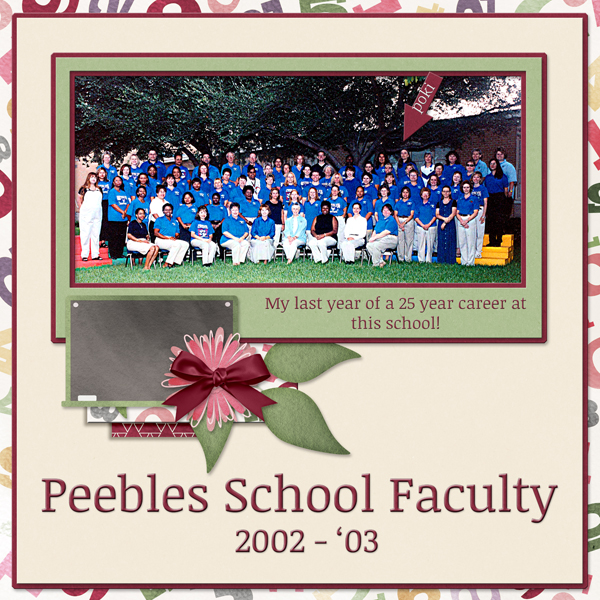 Peebles School Faculty 2002-'03