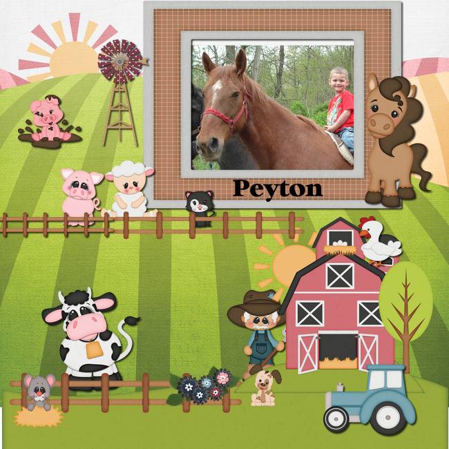 Peyton on horseback