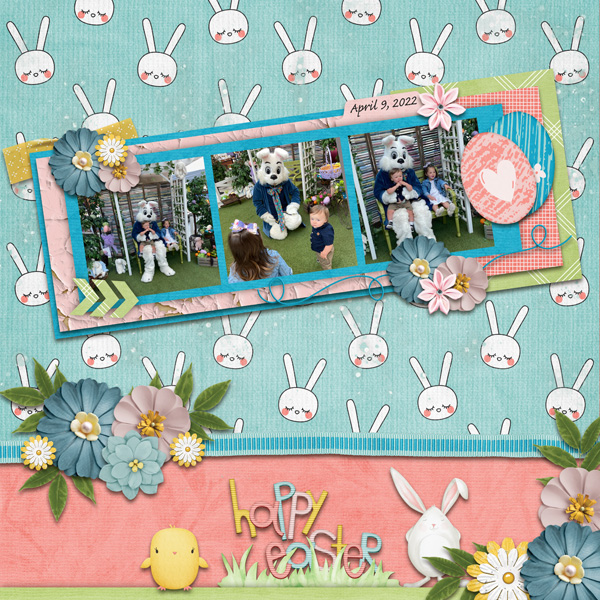 Photo Strips 2 Template #3-Miss Fish, Farmhouse Easter-GS