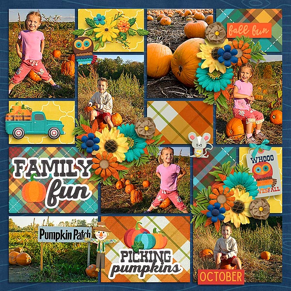 picking pumpkins