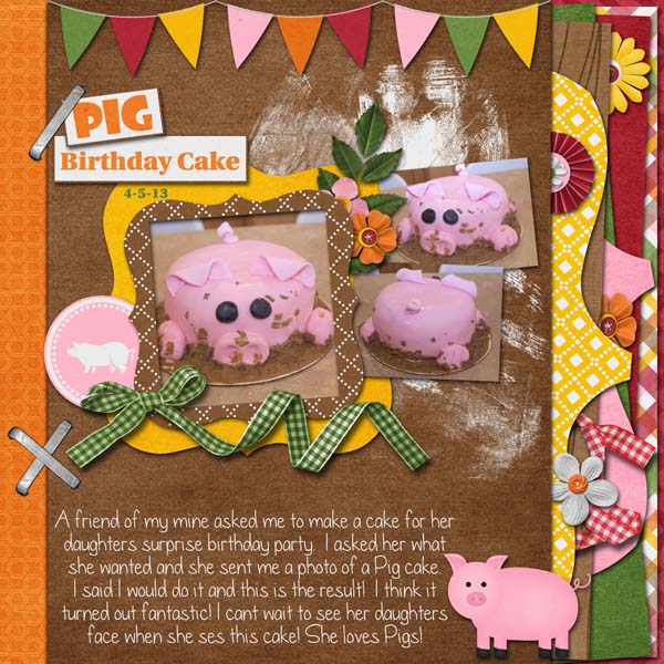 Pig Birthday Cake