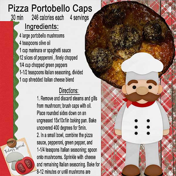 Pizza Portobello Caps