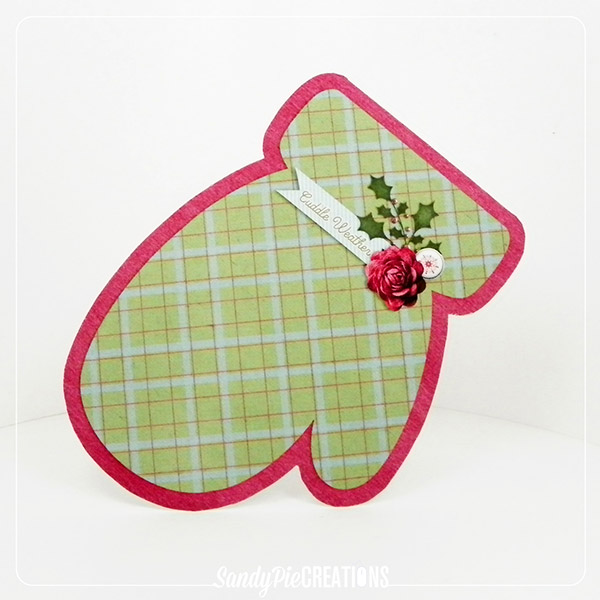 Plaid Mitten card