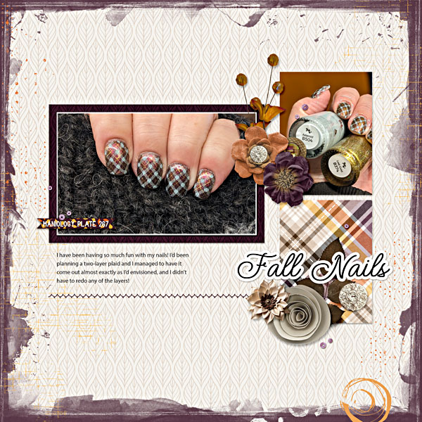 Plaid nail stamping