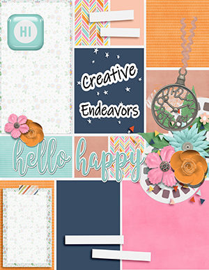 Planner page for creative endeavors