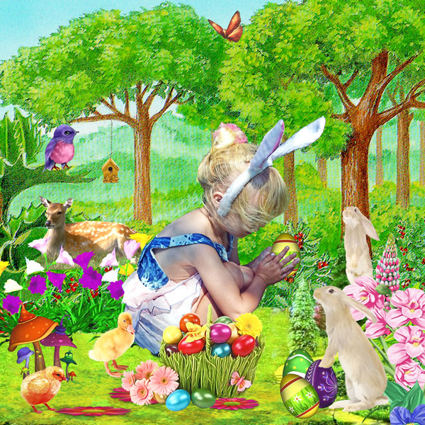 Playing Eggs Hunting