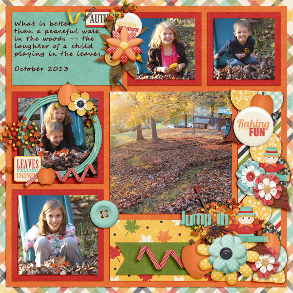 Playing in the leaves