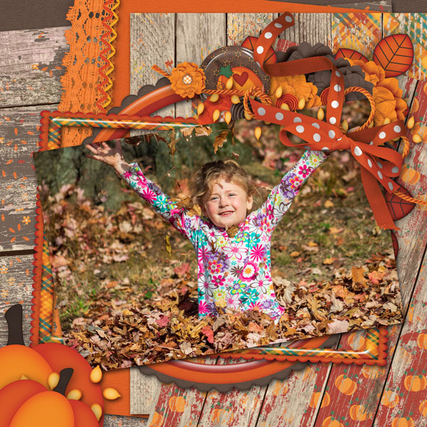 playing in the leaves