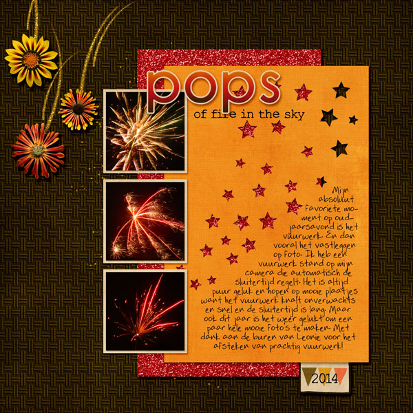 Pops of fire in the sky