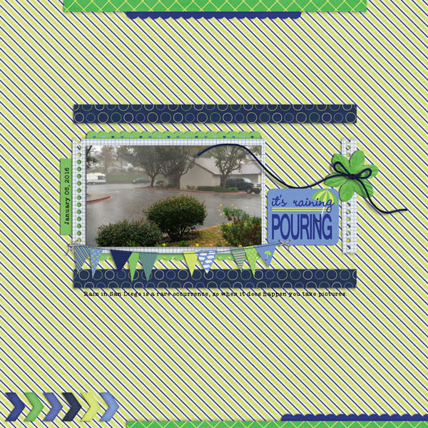 pouring rain