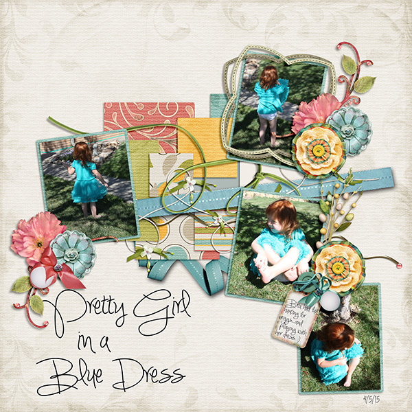 Pretty Girl in a Blue Dress