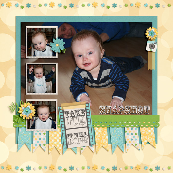 Pretty in Green - Picture this / Template: Scrapping with Liz - Songbird TP