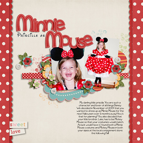Priscilla as Minnie Mouse