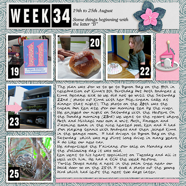 Project Life 2020  Week 34