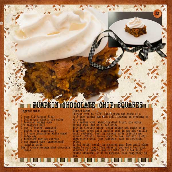 Pumpkin Chocolate Chip Squares