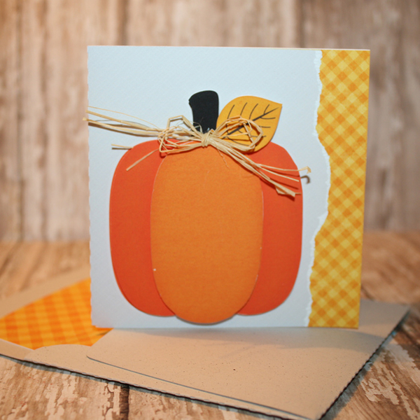 Pumpkin Fall Card with matching envie